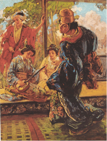 "Danzatrice giapponese", Carlo Wostry (1912).